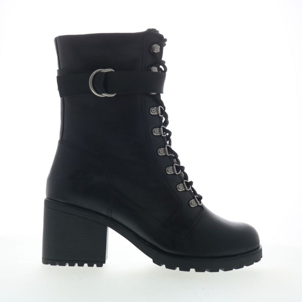 Harley-Davidson Womens Marinda 9 In Lace Boot Black Boots (NWT) - Picture 1 of 4